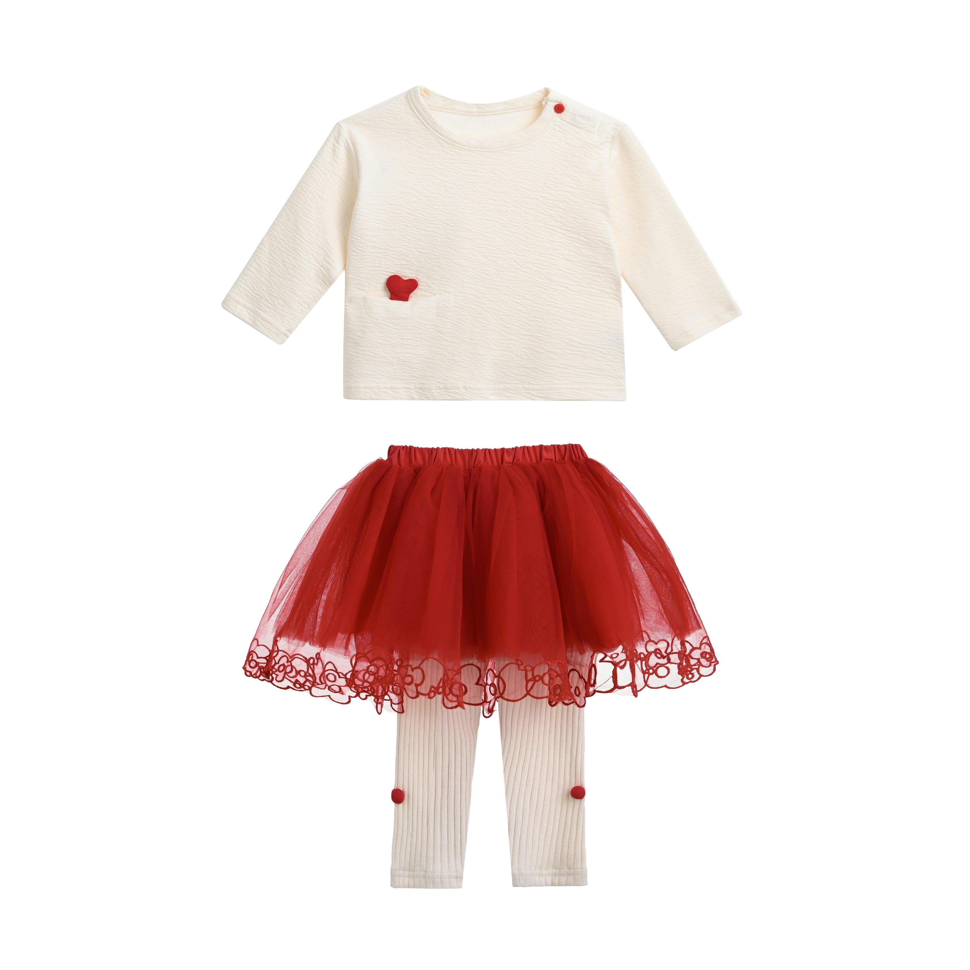 Red Antonia Two-Piece Tutu Set