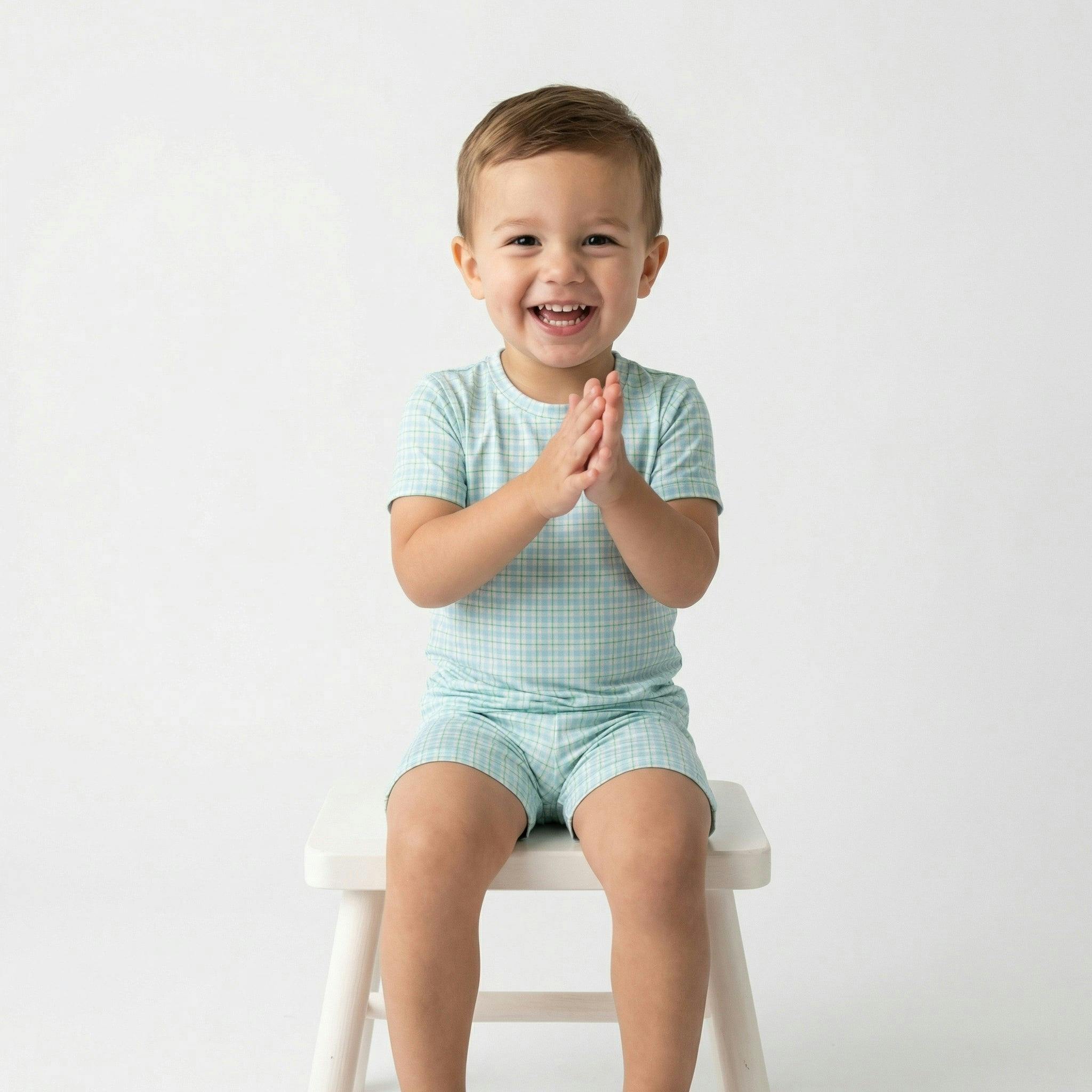 Bluegrass Picnic Short Sleeve & Shorts Bamboo Toddler Pajama Set