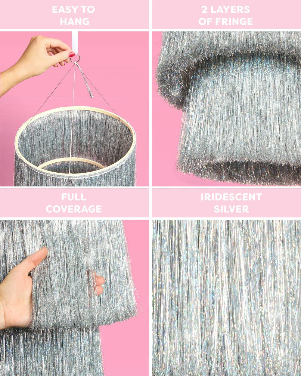 Shimmer Chandelier - iridescent foil chandelier