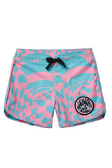 Seaesta Surf Boys Boardshorts – Scallop Retro Flare in Hazy Daze Bubblegum