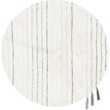 Arona Round Woolable Rug With Tri-Color Tassels