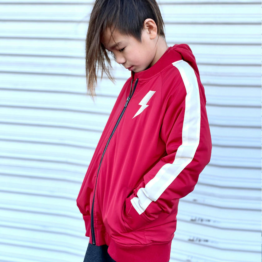 Red Bomber Jacket - Unisex for Boys and Girls