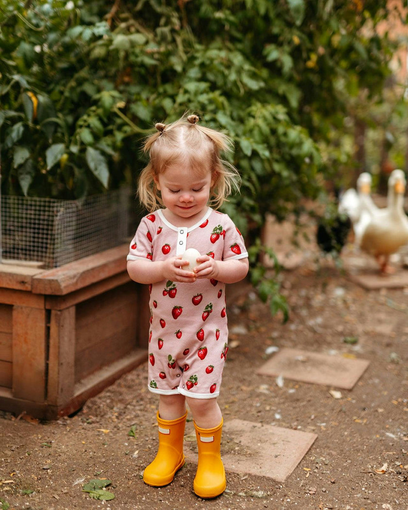 Strawberry Organic Cotton Shortall