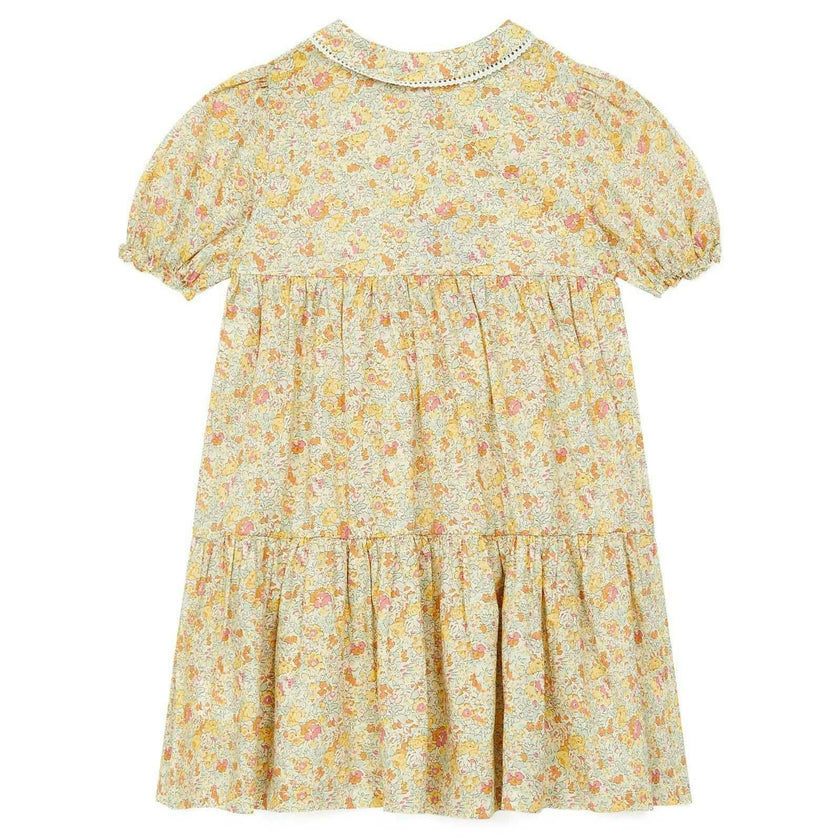 BONTON Enora Yellow Liberty Floral Dress