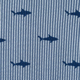 Infant Boys Short Sleeve Cabana Set | Navy Stripe Shark