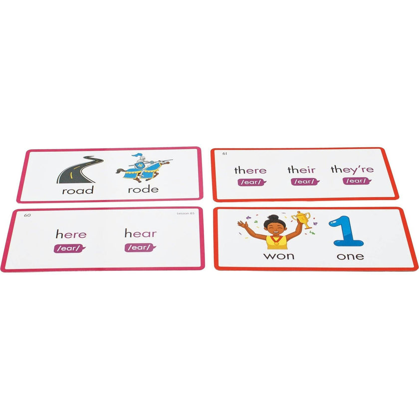 Rainbow Phonics - Homophones - 65 Word Cards