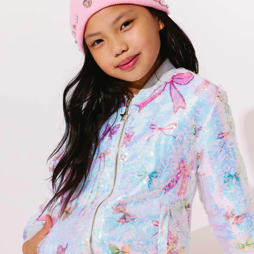 Sequin Bow Bomber