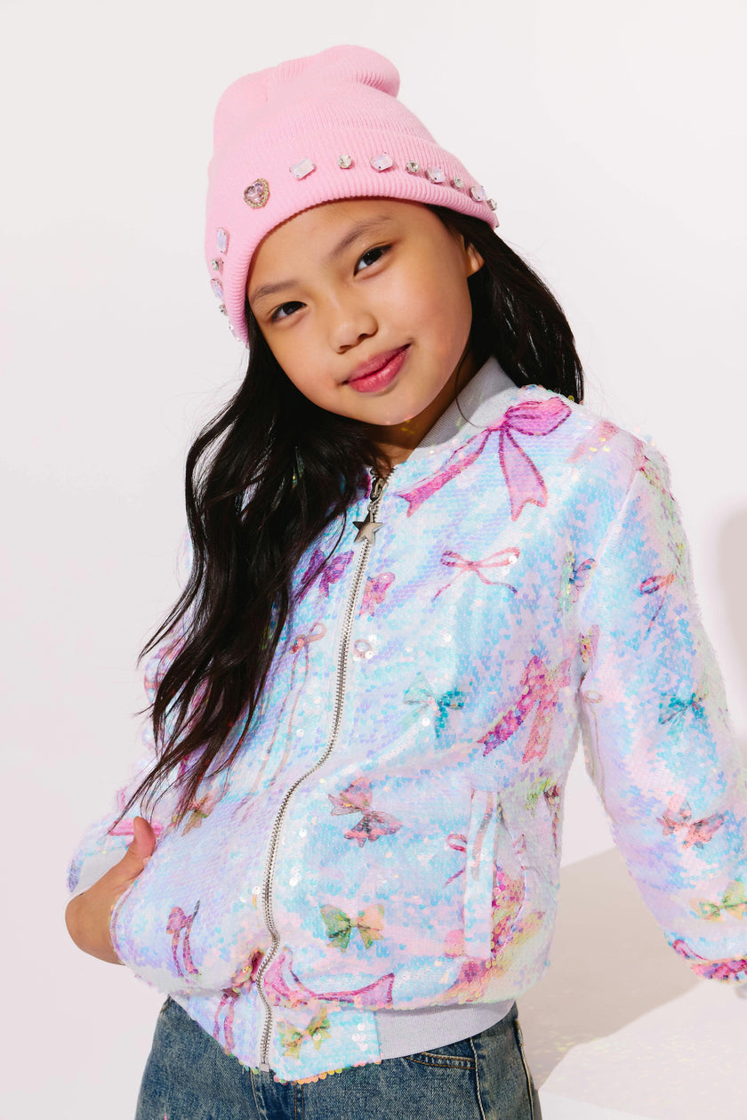 Sequin Bow Bomber
