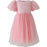 Magic Crystal Short Puff Sleeve Dress