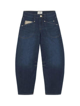 Lilia Relaxed Barrel Jeans | Deep Water