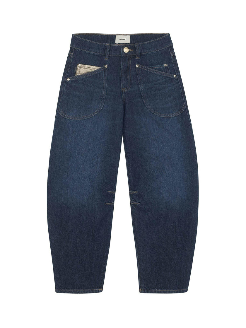Lilia Relaxed Barrel Jeans | Deep Water