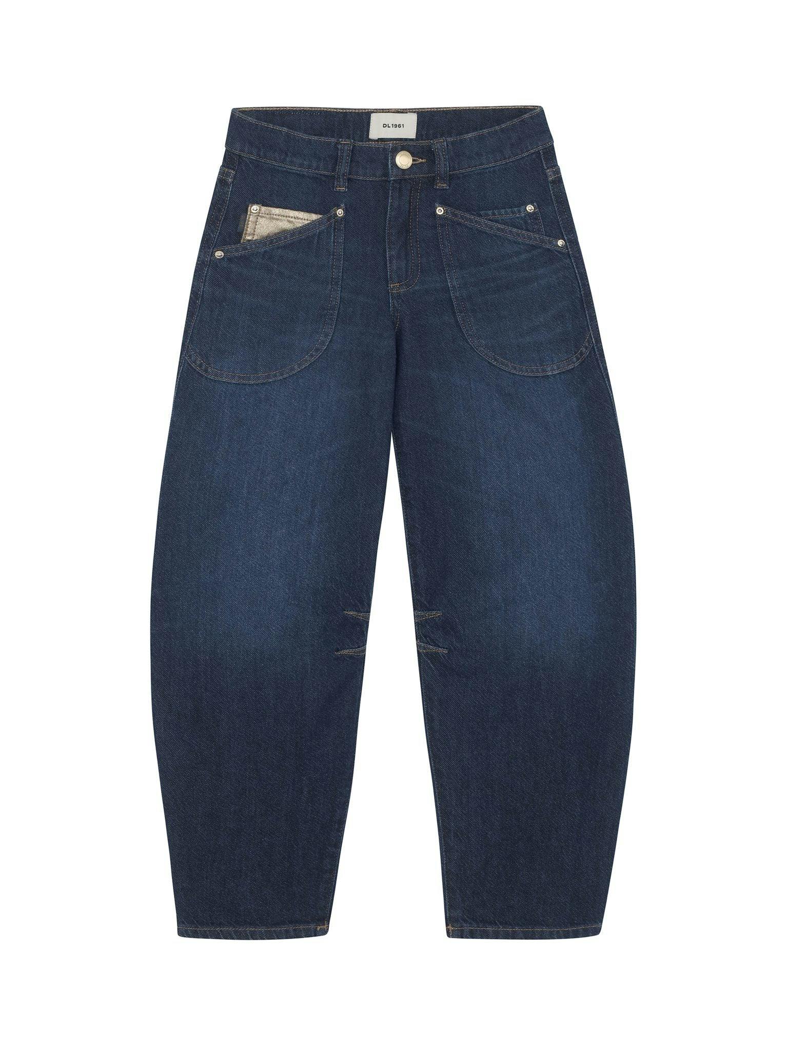 Lilia Relaxed Barrel Jeans | Deep Water
