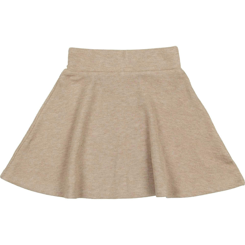 Soft Ribbed A-Line Short Skirt