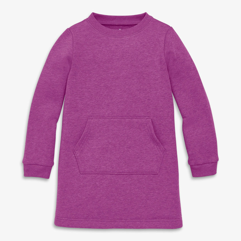 Kids cozy fleece sweatshirt dress