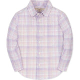 Linen Long Sleeve Button Down Shirt, Purple