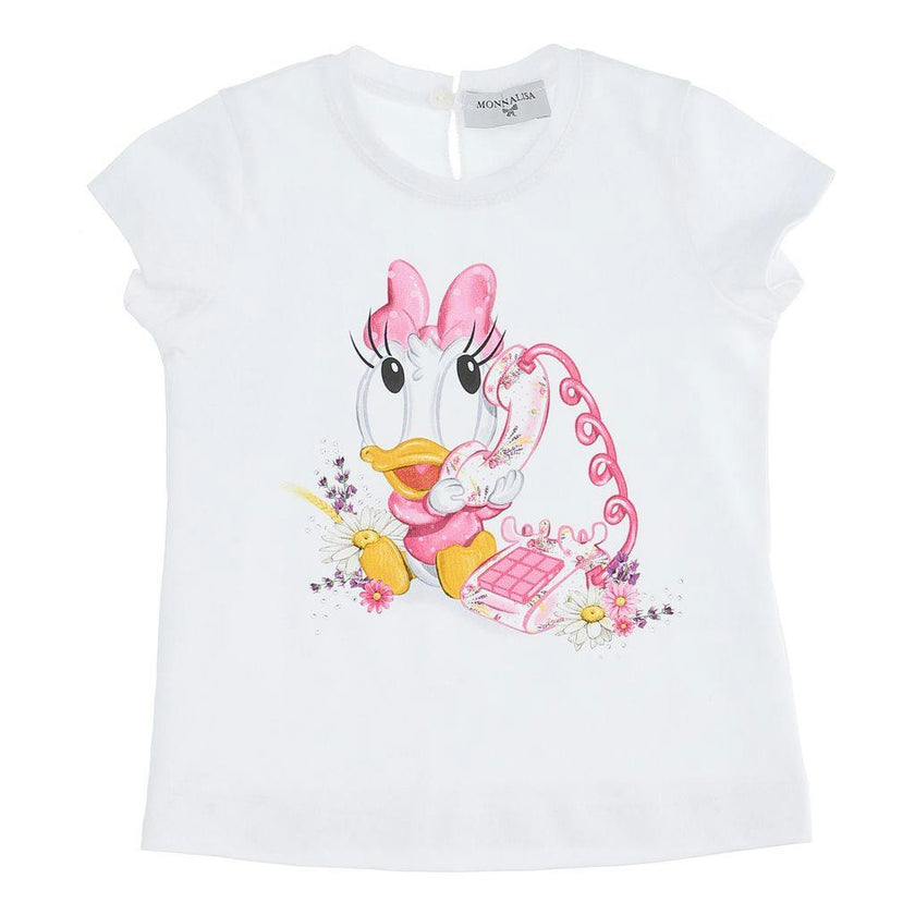 White Daisy Duck T-shirt