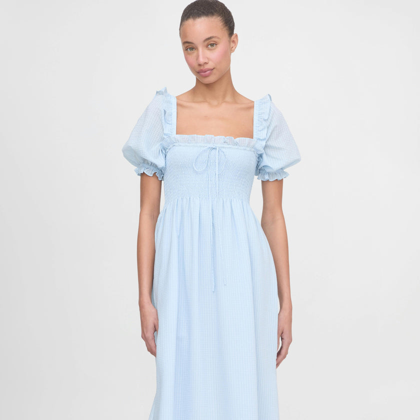 The Scarlett Nap Dress - Pale Blue