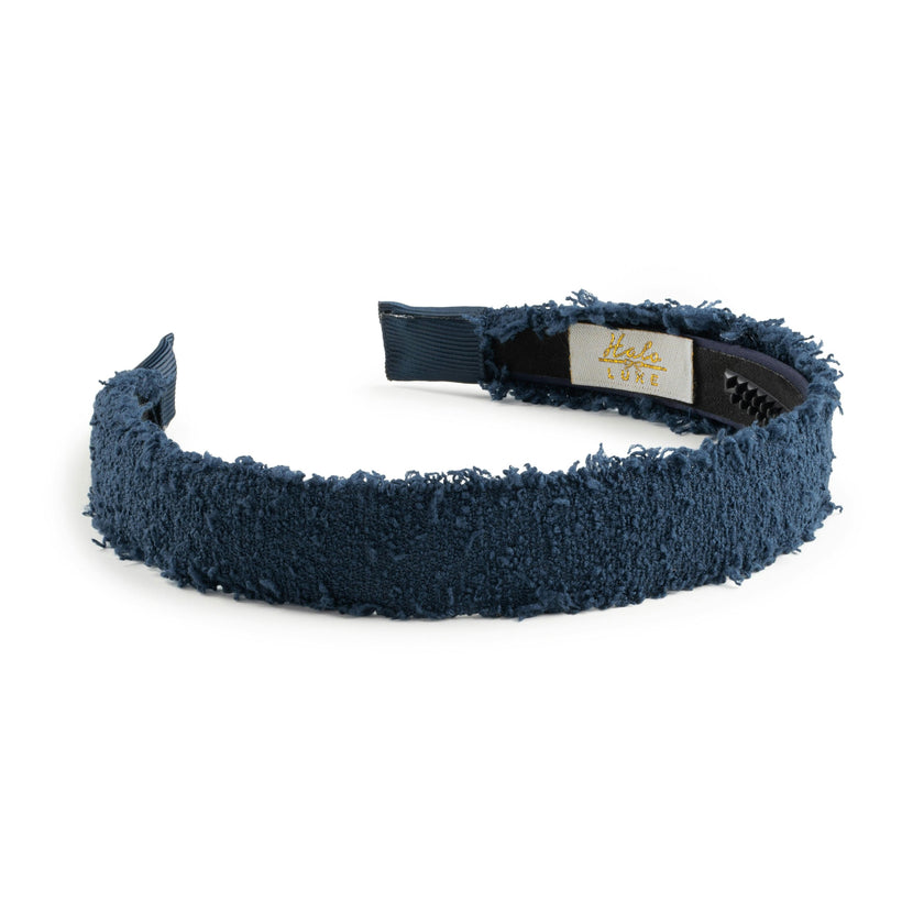 Halo Luxe Amara Deconstructed Woolen Headband - Navy
