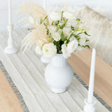 Silver Fringe Table Runner