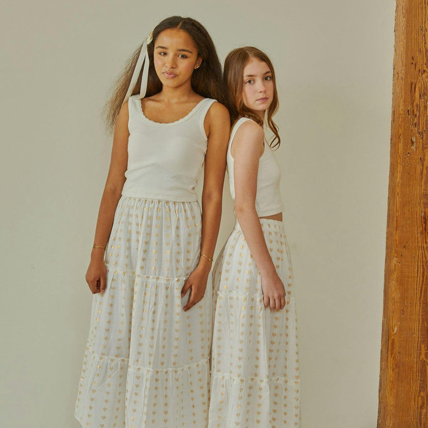 Stella White Ribbed Tank