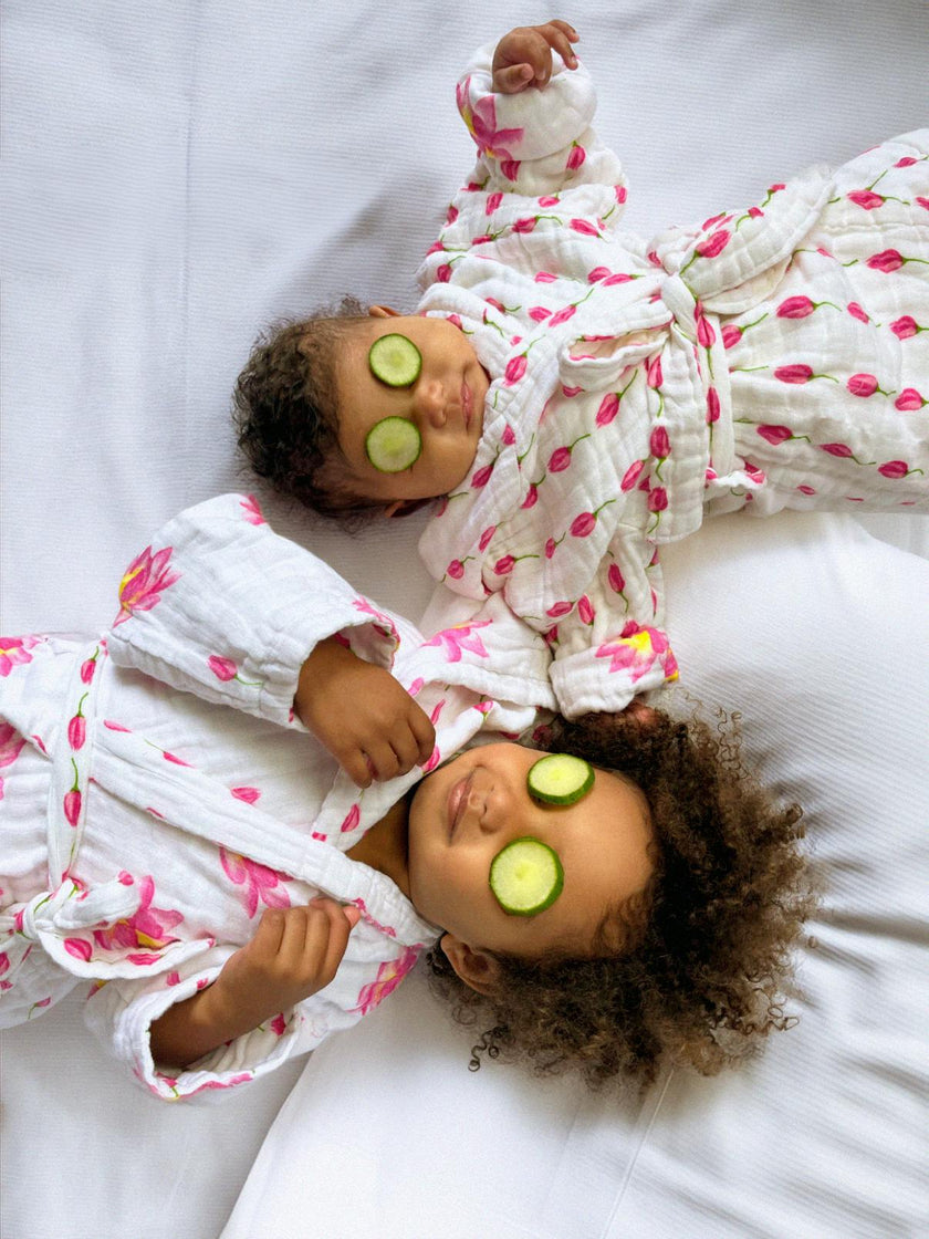 Certified Organic Muslin Reversible Bath Robe