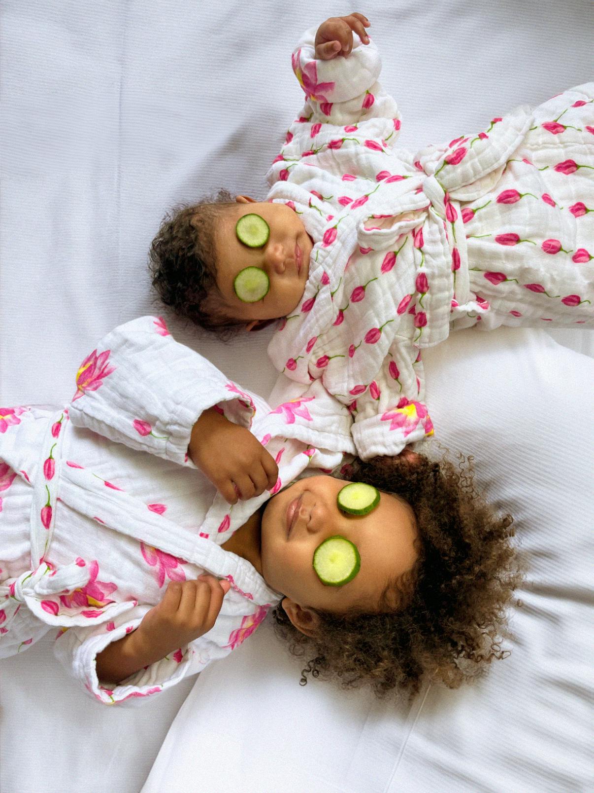 Certified Organic Muslin Reversible Bath Robe