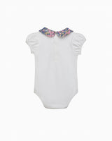Baby Short-Sleeved Pie Crust Bodysuit in Tatum