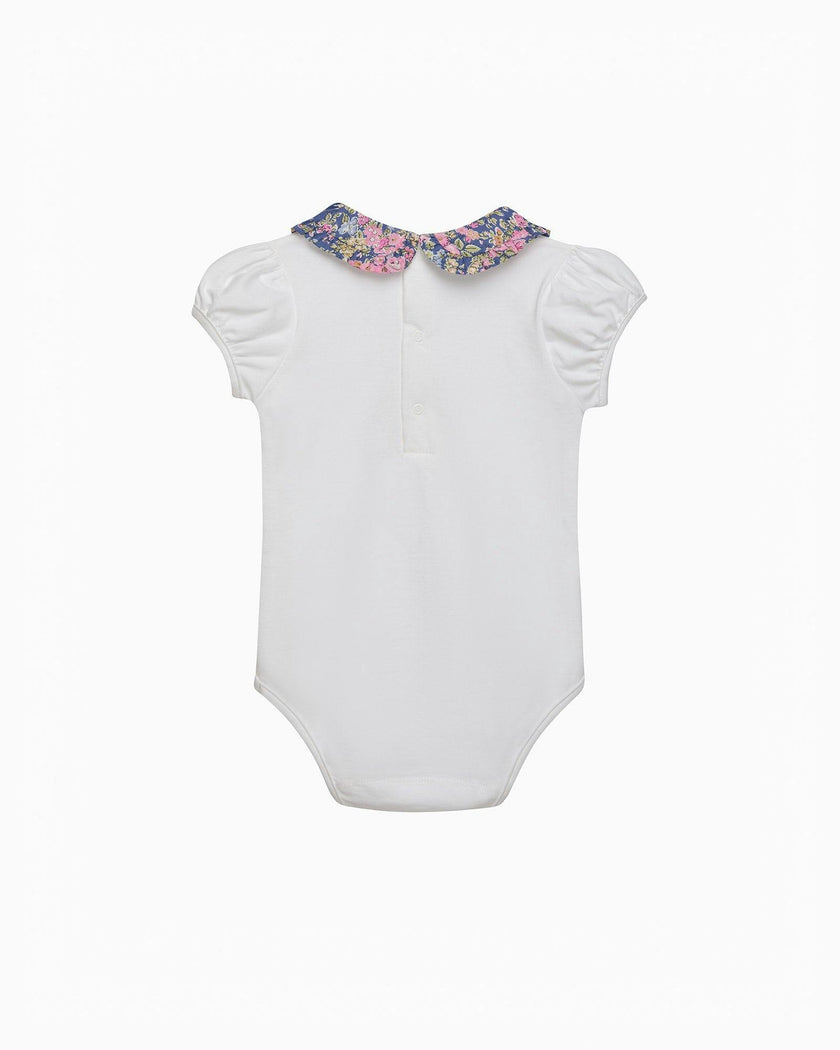 Baby Short-Sleeved Pie Crust Bodysuit in Tatum
