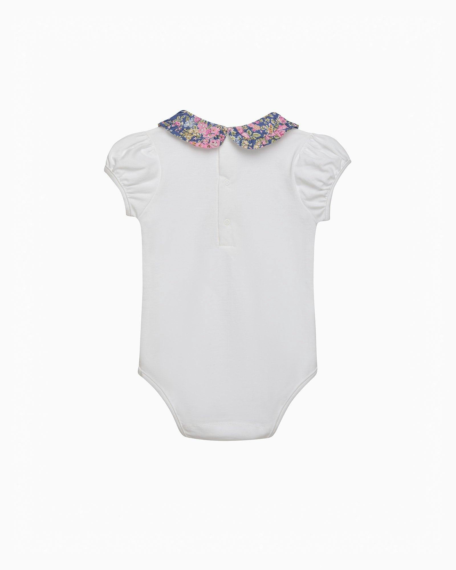 Baby Short-Sleeved Pie Crust Bodysuit in Tatum