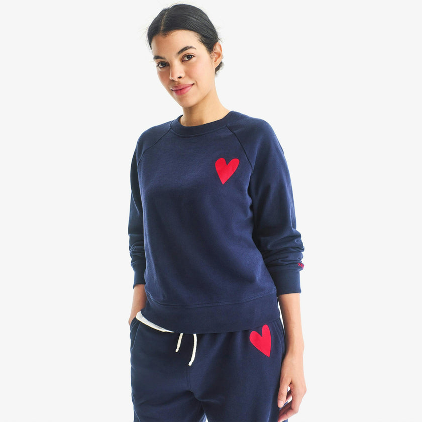 Women's fit 24/7 crop heart sweatshirt