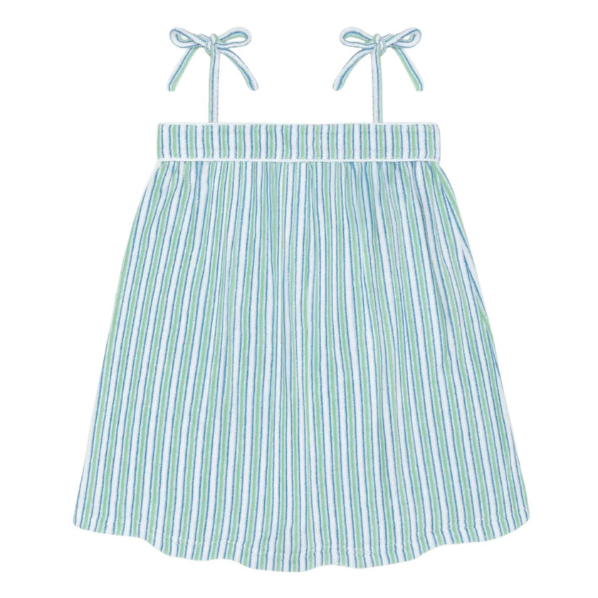girls tamarin stripe french terry tie-strap dress