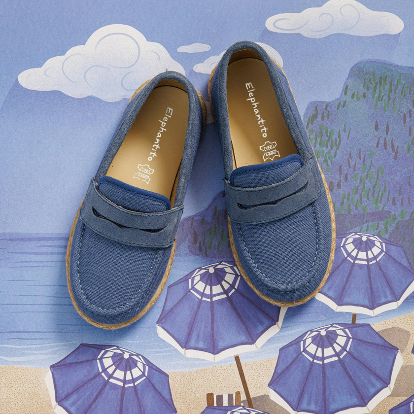 Loafer Espadrille | Indigo Linen