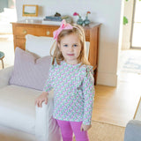 Olive Set Girls' Legging Set Mod Holiday Pink