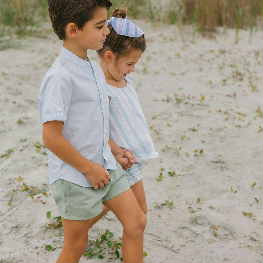 Boys Light Blue Button Down Shirt