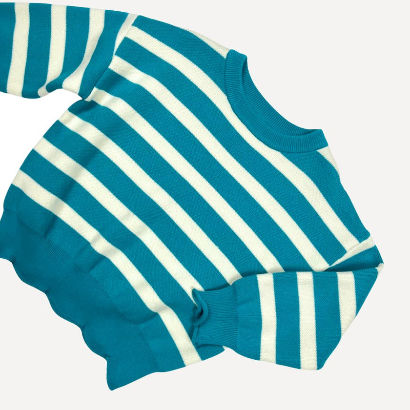 SCALLOP HEM SWEATER