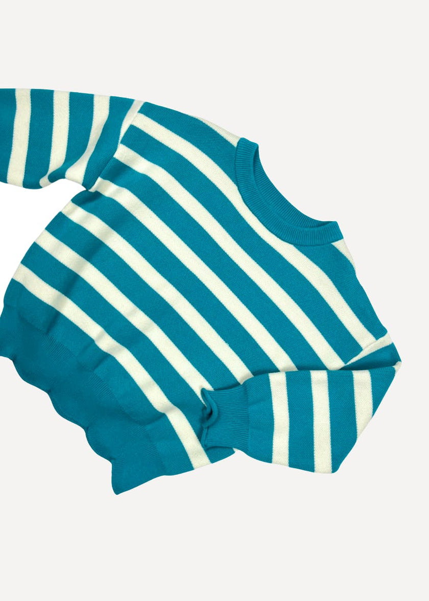 SCALLOP HEM SWEATER