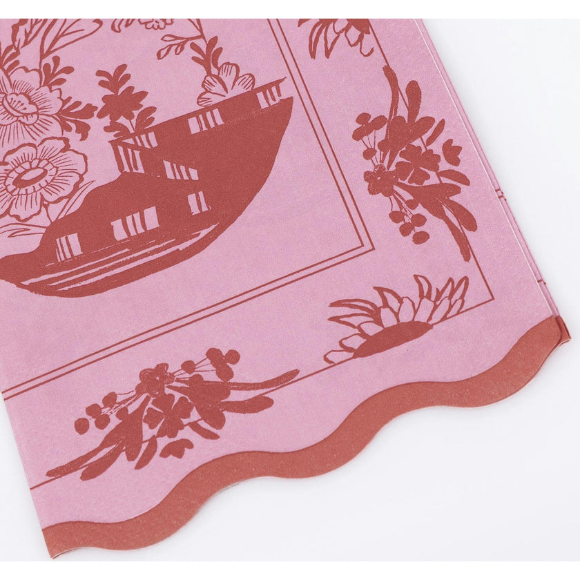 Pink Vintage Botanical Guest Towels