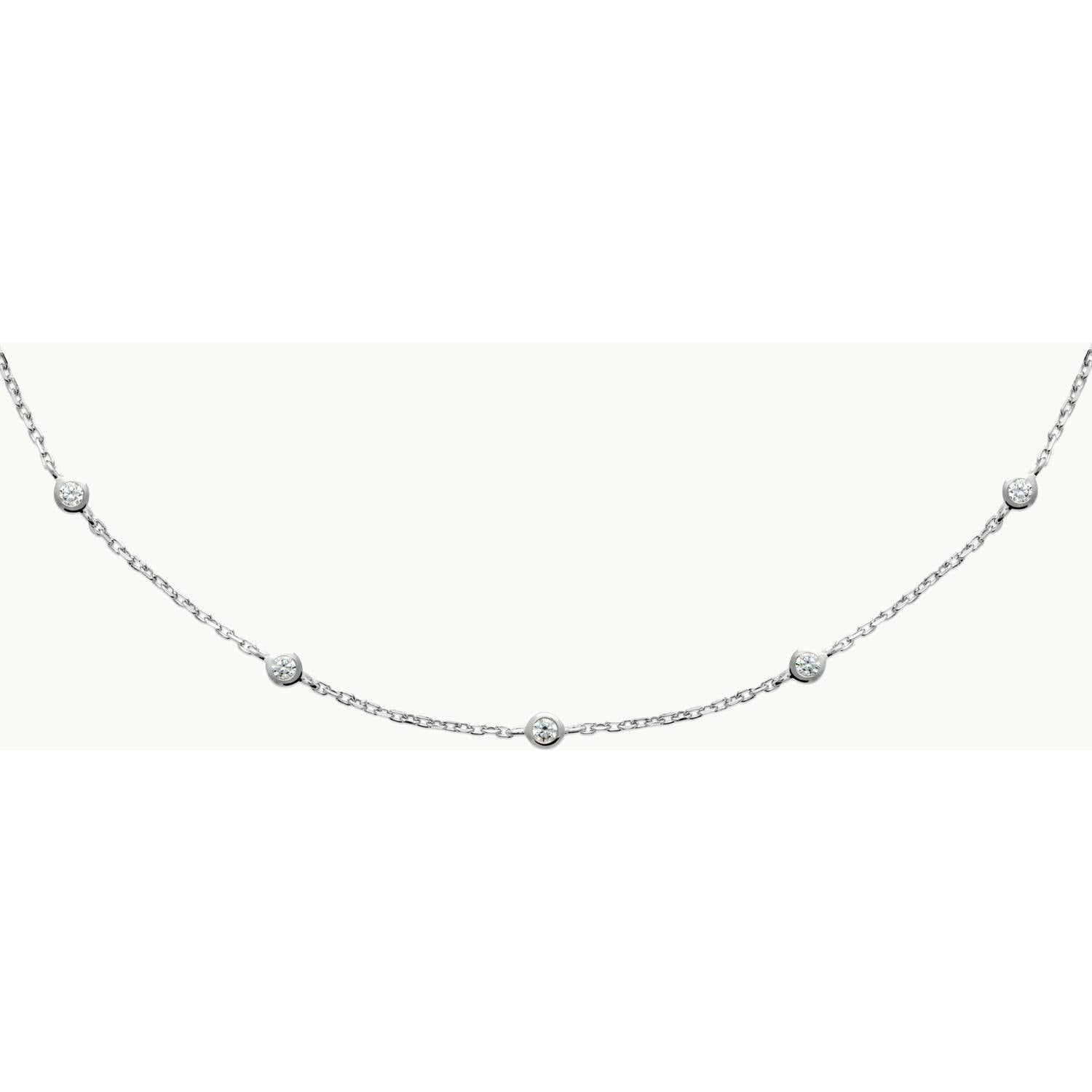 Crystal Solitaire Necklace, Sterling Silver