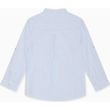 Coral Stripe Mateo Long Sleeve Boy Shirt
