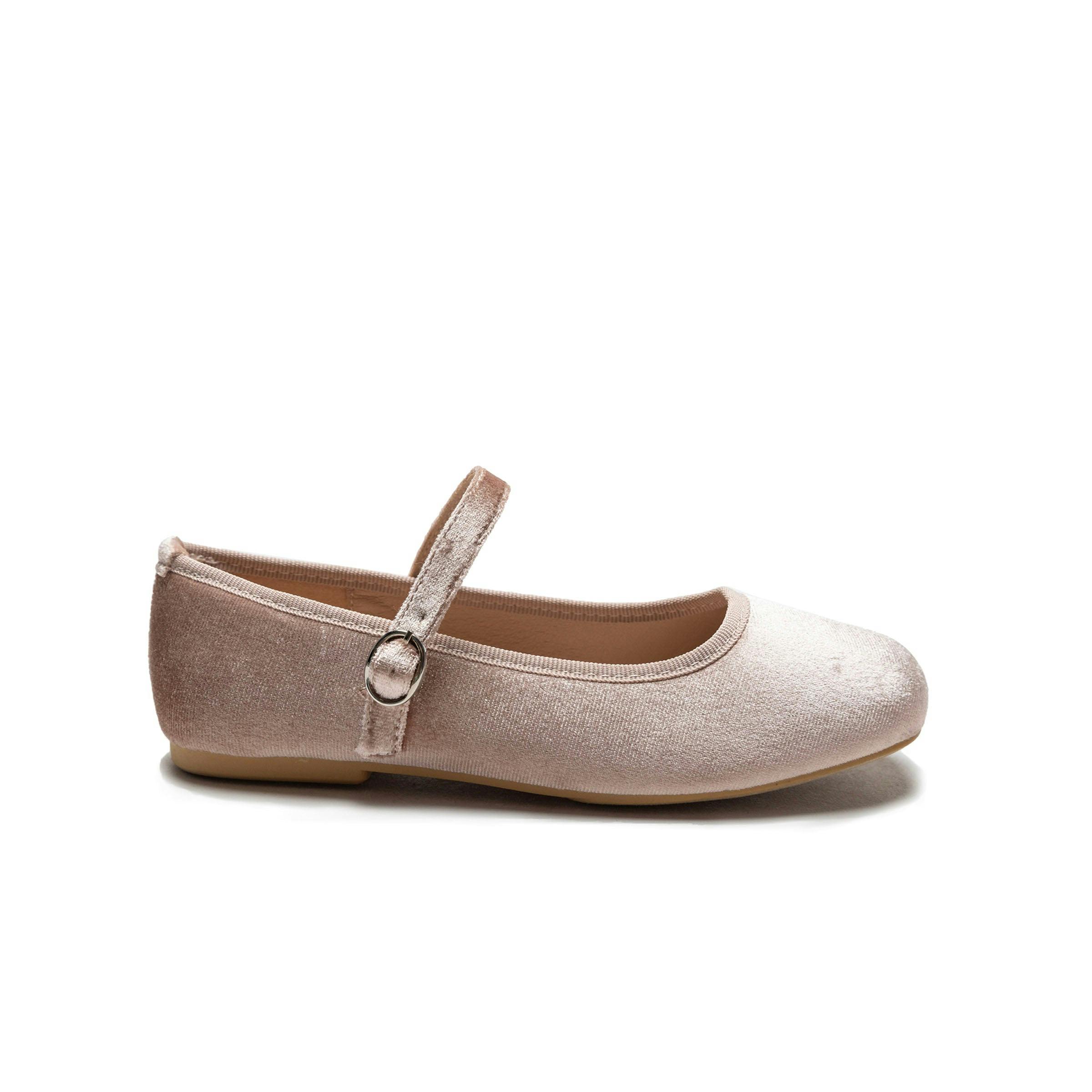 Powder Michelle Satin Velvet Flats