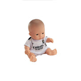 Baby Girl Doll 8 1/4 inch with Real Madrid Soccer Jersey