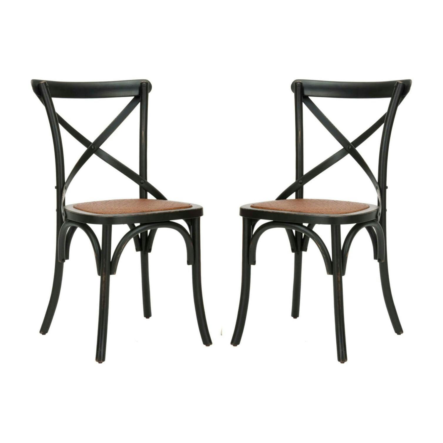 Set of 2 Franklin X Back Farmhouse Chairs