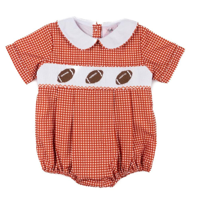 Burnt Orange Gingham Football - Noah Bubble