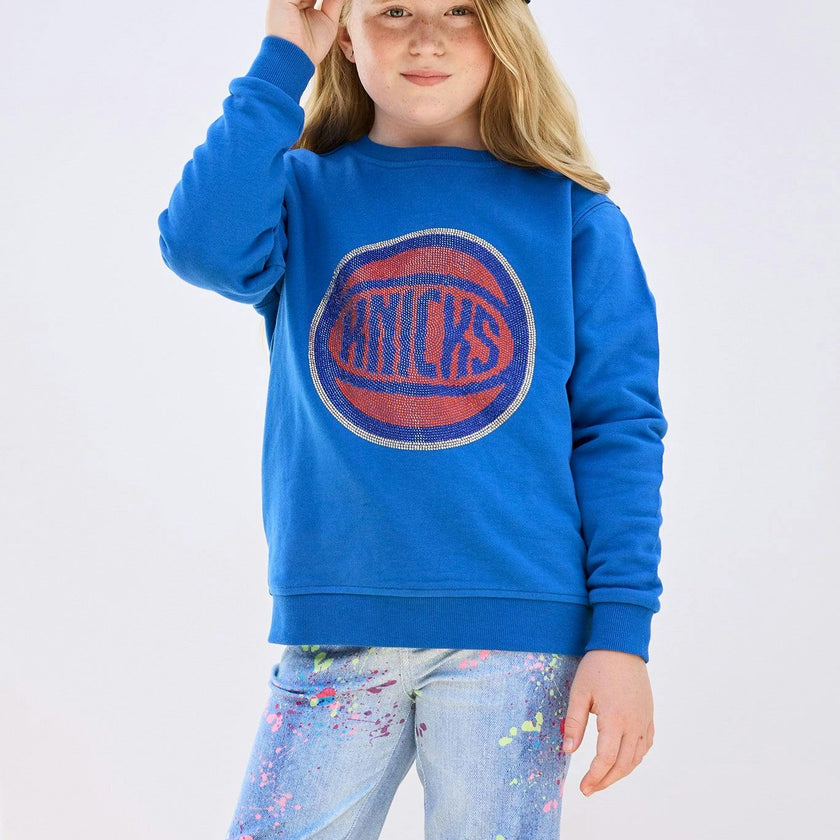 New York Knicks Basketball Girls Crew in Blue Gems