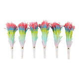 Packed Party Fringe Party Blowers Set of 6 - Multicolor Rainbow Fringe Noise Makers for Birthdays New Year's Eve and Party Favors