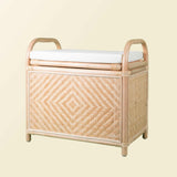 Handcrafted - Mia Storage Bench Trunk - Rattan Wicker