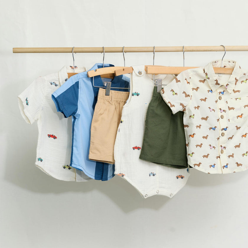Boys Jack Shirt - Dachshunds In Sweaters