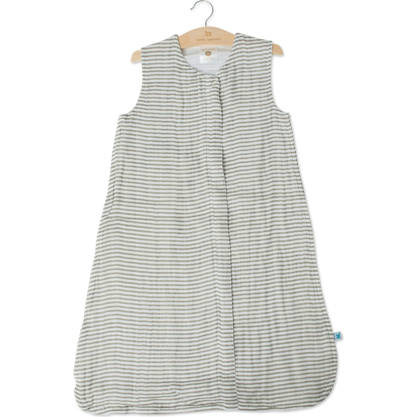 Cotton Muslin Sleep Bag - Grey Stripe