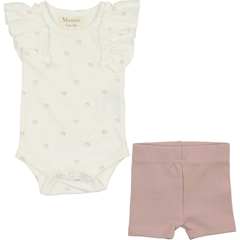 Ruffle Onesie & Short Set