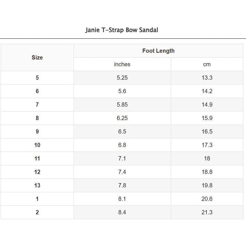 Janie T-Strap Bow Sandal
